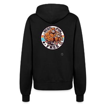 Bodybuilder-Bär Kleine Bären-Umarmungen Gratis - Frauen Kapuzenjacke - Schwarz - Hinten - Maraike (178cm)