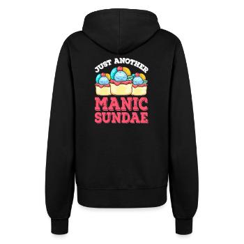 Gelato Just Another Manic Sundae Cream - Women’s Hooded Jacket - black - Back - Maraike (178cm)