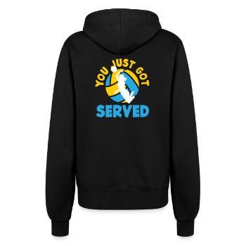 Volleyball Du Wurdest Gerade Bedient - Frauen Kapuzenjacke - Schwarz - Hinten - Maraike (178cm)