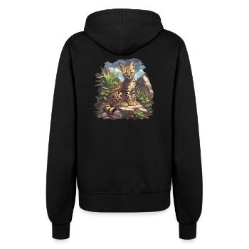 Servale Serval - Frauen Kapuzenjacke - Schwarz - Hinten - Maraike (178cm)