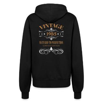 Cadeau Vintage 40ème Anniversaire Année de Naissance 1985 - Veste à capuche Femme - noir - Dos - Maraike (178cm)