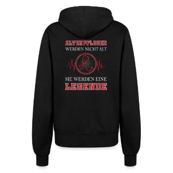 Altenpfleger Geschenk Altenpflege Pflegefachkraft - Frauen Kapuzenjacke - Schwarz - Hinten - Maraike (178cm)