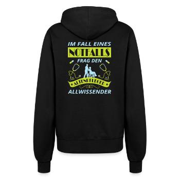 Altenpfleger Geschenk Altenpflege Pflegefachkraft - Frauen Kapuzenjacke - Schwarz - Hinten - Maraike (178cm)
