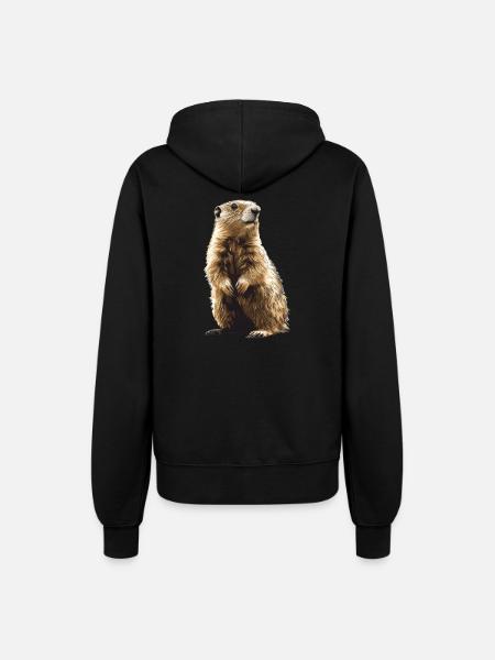 Murmeltiere Murmeltier - Frauen Kapuzenjacke - Schwarz