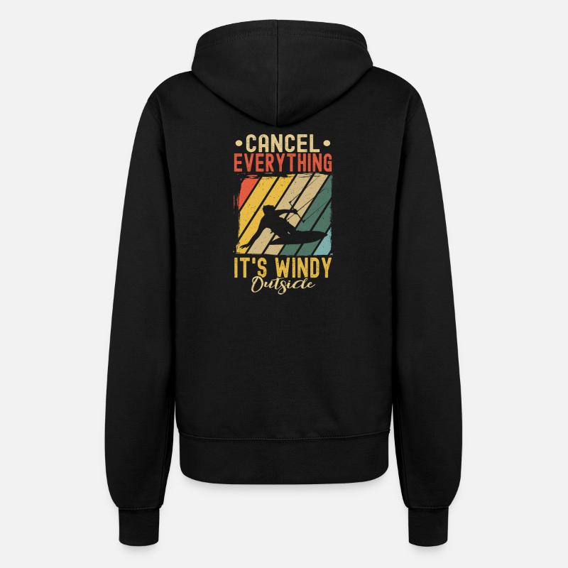 Kitesurfing Cancel everything, it's windy outside - Women’s Hooded Jacket - black