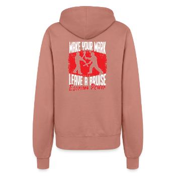 Escrima Power Arnis Kampfsport - Frauen Kapuzenjacke - Altrosa - Hinten - Maraike (178cm)