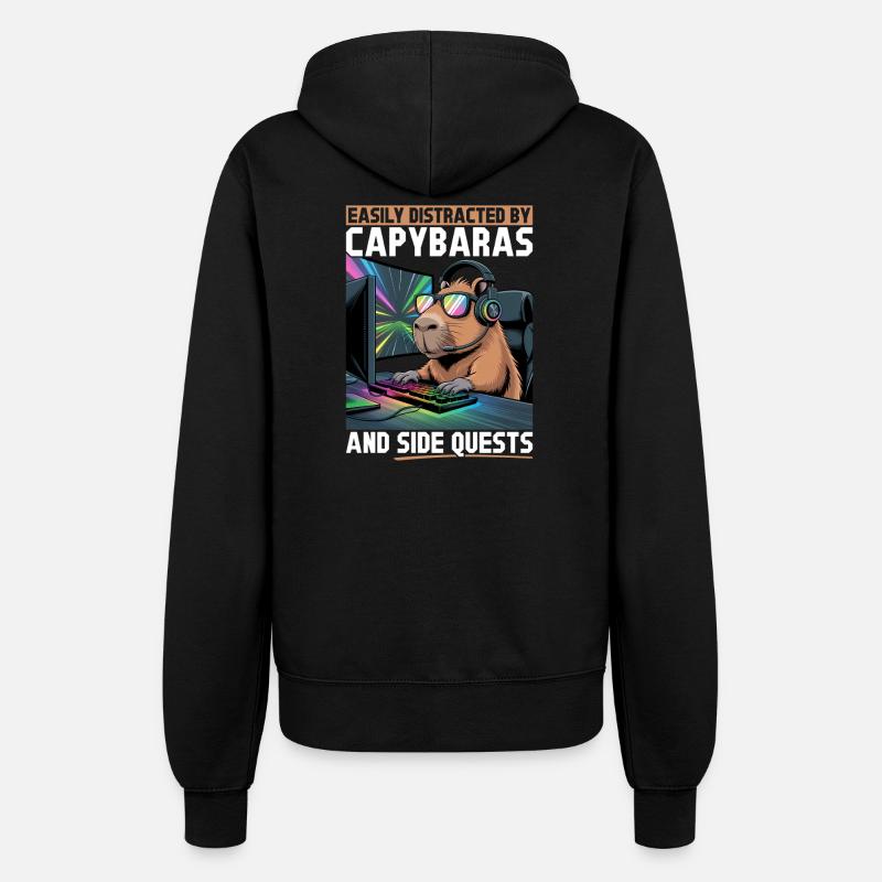 Capybara PC Gamer Gaming - Women’s Hooded Jacket - black