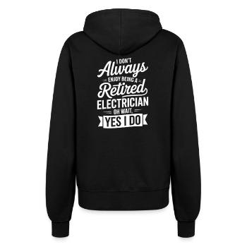 Elektroniker Ruhestand Spruch Rentner - Frauen Kapuzenjacke - Schwarz - Hinten - Maraike (178cm)