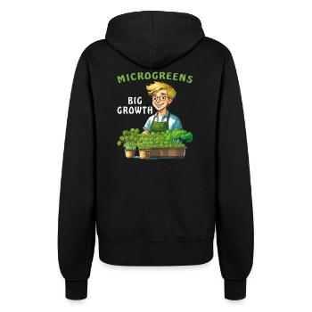 MICROGREENS BIG GROWTH - Women’s Hooded Jacket - black - Back - Maraike (178cm)