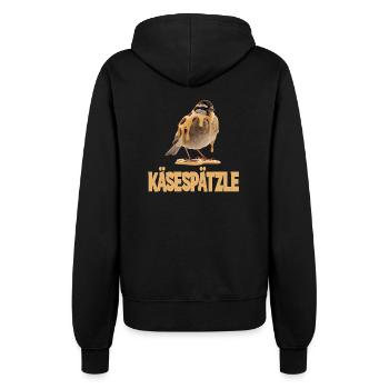 Käsespätzle Vogel Illustratif Humoristique - Veste à capuche Femme - noir - Dos - Maraike (178cm)