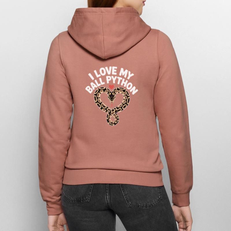 J’adore mon python royal ! Roi python Veste à capuche Femme