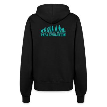 Zukünftiger Vater PAPA EVOLUTION Lustiges - Frauen Kapuzenjacke - Schwarz - Hinten - Maraike (178cm)