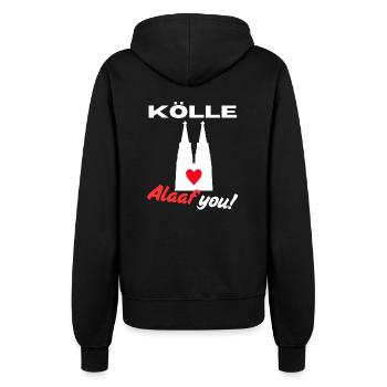 Karneval Köln Kölle Alaaf Kölner Dom Rosenmontag - Frauen Kapuzenjacke - Schwarz - Hinten - Maraike (178cm)