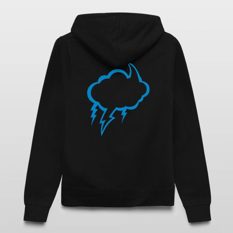 bubble cloud eclair dark cloudy lightning 2210 Women’s Hooded Jacket