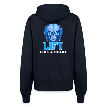 Heben Sie wie ein Biest - Frauen Kapuzenjacke - Navy - Hinten - Maraike (178cm)
