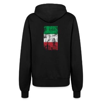 Italien Flagge italienische Fahne Geschenk Italy - Frauen Kapuzenjacke - Schwarz - Hinten - Maraike (178cm)