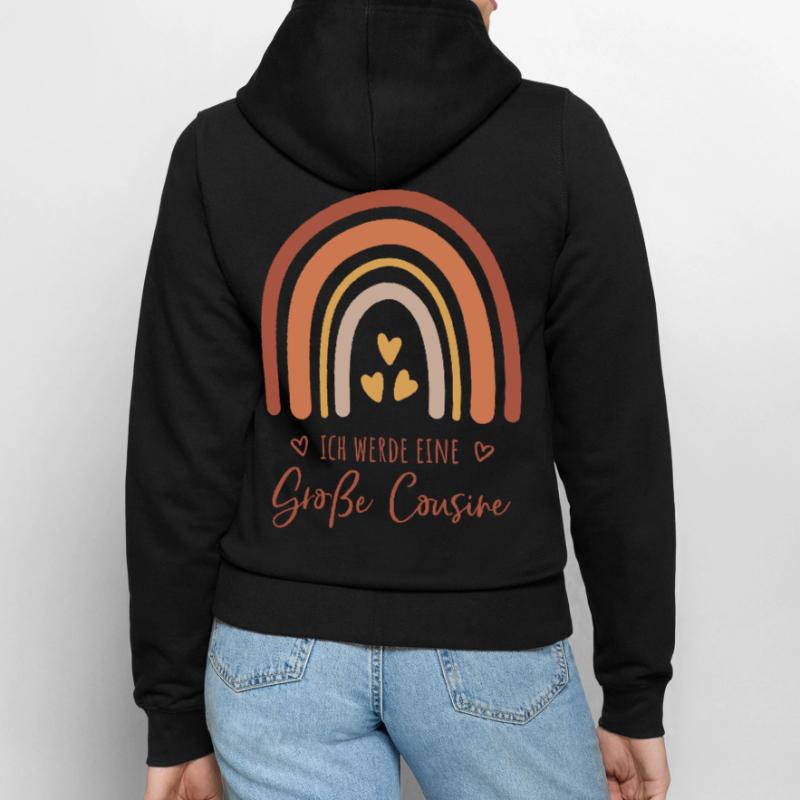 Ich werde eine große Cousine / Boho Regenbogen Frauen Kapuzenjacke