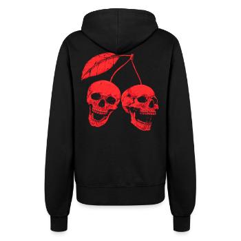 Cherry skulls - Women’s Hooded Jacket - black - Back - Maraike (178cm)