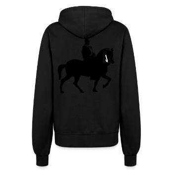 Pferd und Reiter | Ritter | Lanze Reiten Rüstung - Frauen Kapuzenjacke - Schwarz - Hinten - Maraike (178cm)