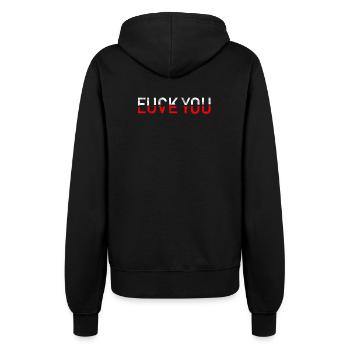 Fuck you love you - Veste à capuche Femme - noir - Dos - Maraike (178cm)