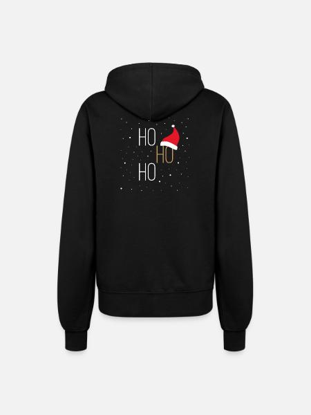 Weinachts-Ho Ho Ho - Frauen Kapuzenjacke - Schwarz