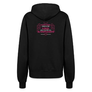 Altenpflegerin Engel Geschenk - Frauen Kapuzenjacke - Schwarz - Hinten - Maraike (178cm)