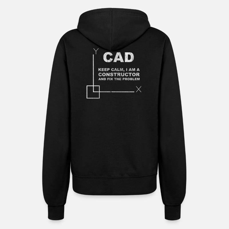 CAD Keep Calm Constructor Engineering - Women’s Hooded Jacket - black