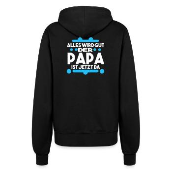 Papa Vatertag Spruch Geschenk - Frauen Kapuzenjacke - Schwarz - Hinten - Maraike (178cm)