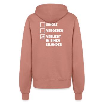 Islandpferde Pferdeliebe Statement Pferdenarr - Frauen Kapuzenjacke - Altrosa - Hinten - Maraike (178cm)