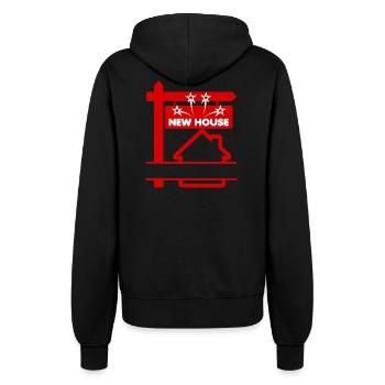 Agent immobilier nouvelle maison rouge logo - Veste à capuche Femme - noir - Dos - Maraike (178cm)