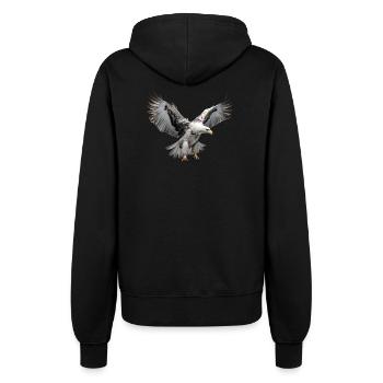 Adler Majestätischer Greifvogel Steinadler - Frauen Kapuzenjacke - Schwarz - Hinten - Maraike (178cm)