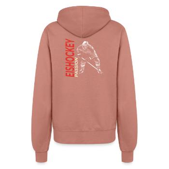 Eishockey Passion - Frauen Kapuzenjacke - Altrosa - Hinten - Maraike (178cm)