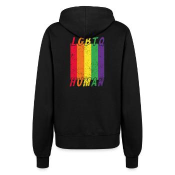 LGBTQ Human - Frauen Kapuzenjacke - Schwarz - Hinten - Maraike (178cm)