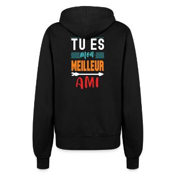 You're my best friend - Women’s Hooded Jacket - black - Back - Maraike (178cm)