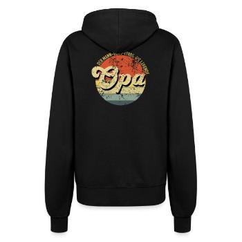 Opa der Mythos die Legende der Mann Vintage - Frauen Kapuzenjacke - Schwarz - Hinten - Maraike (178cm)