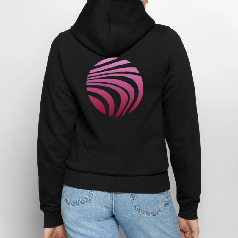 Psychedelic Pattern Pink Gradient Women’s Hooded Jacket
