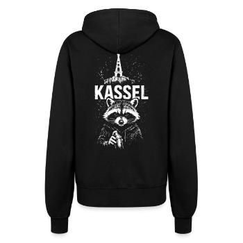 Kassel Herkules Waschbär Kassel - Frauen Kapuzenjacke - Schwarz - Hinten - Maraike (178cm)
