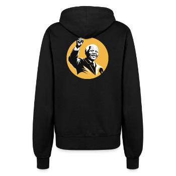 Nelson Mandela | Inspiration - Veste à capuche Femme - noir - Dos - Maraike (178cm)