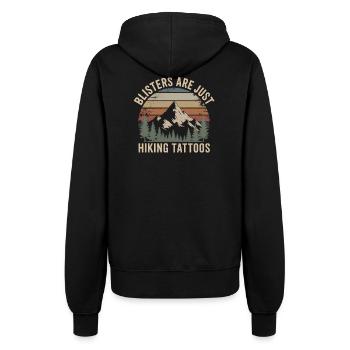 Blisters Are Just Hiking Tattoos Berge Wandern - Frauen Kapuzenjacke - Schwarz - Hinten - Maraike (178cm)