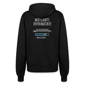 Wirtschaftsinformatik Studium Beruf Ausbildung - Frauen Kapuzenjacke - Schwarz - Hinten - Maraike (178cm)