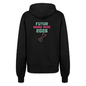 Zukünftige Großmutter 2026 - Frauen Kapuzenjacke - Schwarz - Hinten - Maraike (178cm)