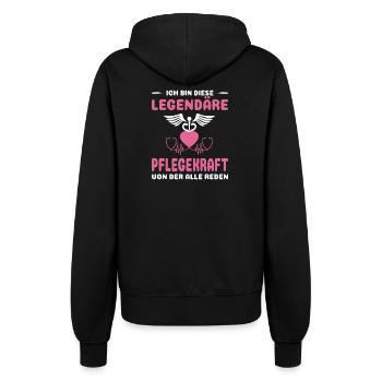 Pflegerin Geschenke Pflege Lustig Krankenpflegerin - Frauen Kapuzenjacke - Schwarz - Hinten - Maraike (178cm)
