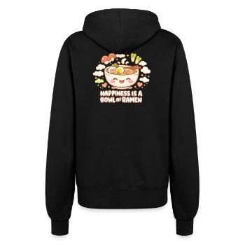 Bol de Ramen Kawaii - Veste à capuche Femme - noir - Dos - Maraike (178cm)