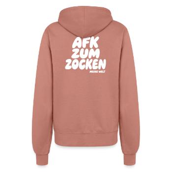 AFK Zum Zocken – Meine Welt - Veste à capuche Femme - rose poudré - Dos - Maraike (178cm)