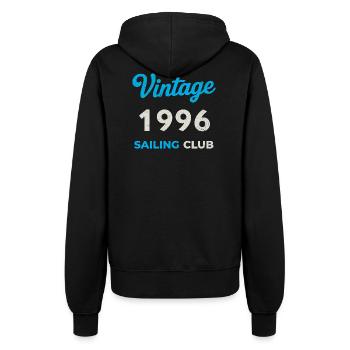 Vintage 1996 – Sailing Club Retro Geburtsjahr - Frauen Kapuzenjacke - Schwarz - Hinten - Maraike (178cm)