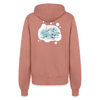 greyhounds - Women’s Hooded Jacket - dusky rose - Back - Maraike (178cm)