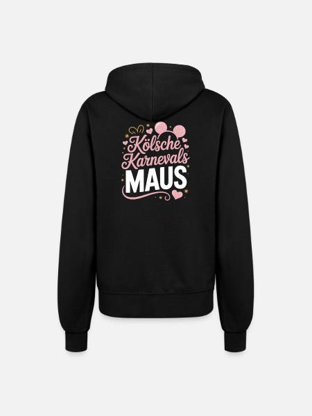 Kölsche Karnevalsmaus Karneval Köln Kölner Maus - Frauen Kapuzenjacke - Schwarz