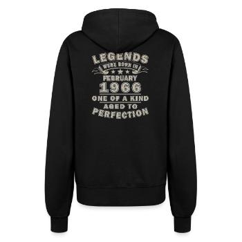 Légende vivante depuis février 1966 - Veste à capuche Femme - noir - Dos - Maraike (178cm)