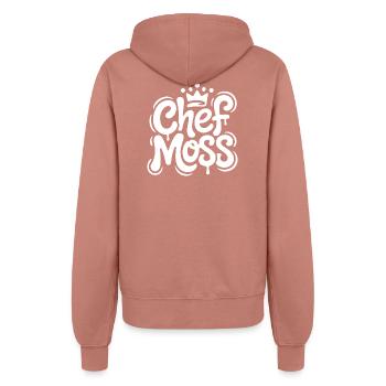 Chef Moss Graffiti Logo - Veste à capuche Femme - rose poudré - Dos - Maraike (178cm)