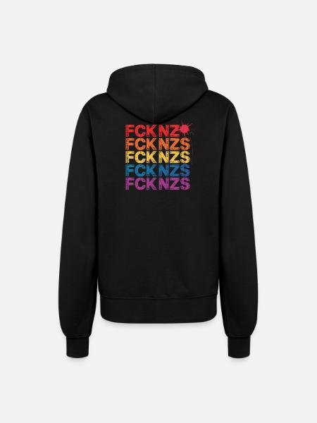 FCK NZS - Antifa Tee - Frauen Kapuzenjacke - Schwarz